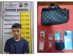 Kedapatan Miliki 2 Paket Sabu, Seorang Warga Rangda Malingkung Berhasil Diringkas Polres Tapin 