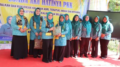 ​Desa Ayunan Papan Wakili Tapin dalam Verifikasi Lapangan ‘Aku Hatinya PKK’ Tingkat Provinsi